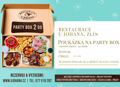 Poukaz na PARTY BOX  vhodný pro 8-10 osob